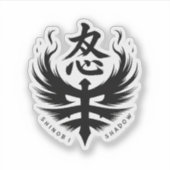 Wut-Emblem Ninja-Wappen Aufkleber (Vorderseite)