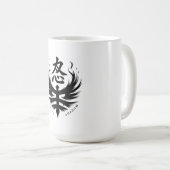 Wut-Emblem Ninja-Wappen Kaffeetasse (VorderseiteRechts)