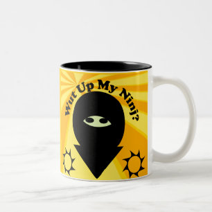 Wut herauf mein Ninj? Zweifarbige Tasse