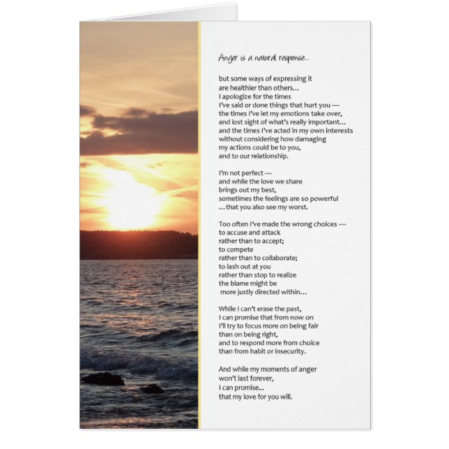 Wut ist eine natürliche Reaktion ... Beziehungen (Vorne)