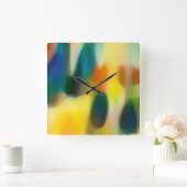 Wut-Regen-Strand-Haus Quadratische Wanduhr (Zuhause)