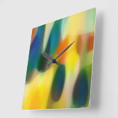 Wut-Regen-Strand-Haus Quadratische Wanduhr (Winkel)