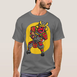 Wut Samurai Football Spieler Männer Frauen T-Shirt
