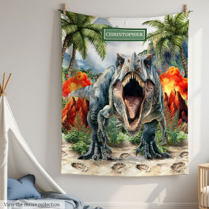 Wut T-Rex Blanket Individuelle Name Personalisiert Fleecedecke
