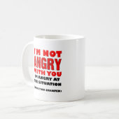 Wut über die Situation Funny Mug Kaffeetasse (Vorderseite Links)