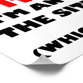 Wut über die Situation Funny Poster (Ecke)