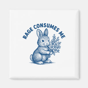 Wut verbraucht mich Bunny Lustiges Osterhase Meme Magnet