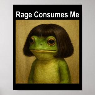 Wut verbraucht mich Frosch Lustiger Frosch Bob Fri Poster