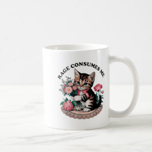 Wut verbraucht mich Katze Blume süße Katze Katzen  Kaffeetasse
