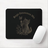 Wut verbraucht mich Katze Mousepad (Mit Mouse)