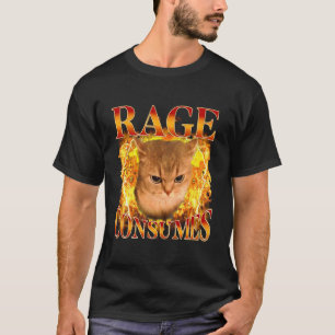 Wut verbraucht mich Katzen-Meme Lustige Aussage Al T-Shirt