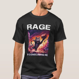Wut verzehrt mich Lustiges Dummes glotzendes Katze T-Shirt