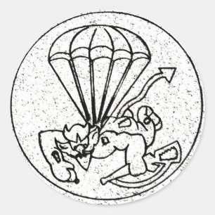 Wut vom Himmel-Brigaden-Aufkleber Runder Aufkleber