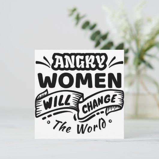 Wut wird die Welt verändern Einladung (Stehend Vorderseite)