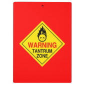 Wutanfall-Zone Klemmbrett (Rückseite)