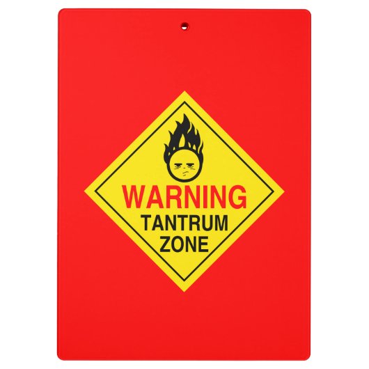 Wutanfall-Zone Klemmbrett (Rückseite)