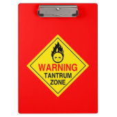 Wutanfall-Zone Klemmbrett (Vorderseite)