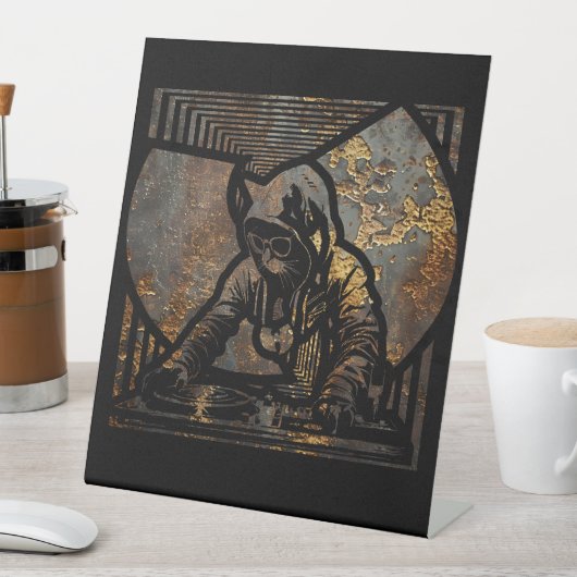 Wutang Cat DJ Style Sockelschild (In Situ)