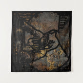 Wutang Cat DJ Style Wandteppich (Vorderseite (Horizontal))