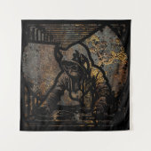 Wutang Cat DJ Style Wandteppich (Vorderseite)