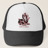 Wütend als Hutmacher-Kleid Truckerkappe (Vorderseite)