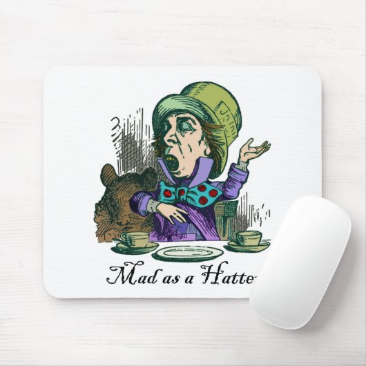 Wütend als Hutmacher Mousepad (Mit Mouse)