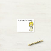 Wütend alte Dame - Weil ich ja gesagt habe! Notize Post-it Klebezettel (Auf Schreibtisch)