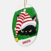 Wütend Cat You Get Socks! Urlaub Keramik Ornament (Links)