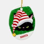 Wütend Cat You Get Socks! Urlaub Keramik Ornament (Vorne)