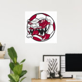 wütend gemeine Extremfußballgrafik Poster (Heimbüro)
