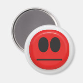 wütend Gesicht Magnet (Vorderseite/Rückseite)