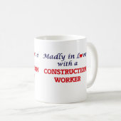 Wütend in der Liebe mit einer Bau-Arbeitskraft Kaffeetasse (VorderseiteRechts)
