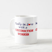 Wütend in der Liebe mit einer Bau-Arbeitskraft Kaffeetasse (Vorderseite Links)