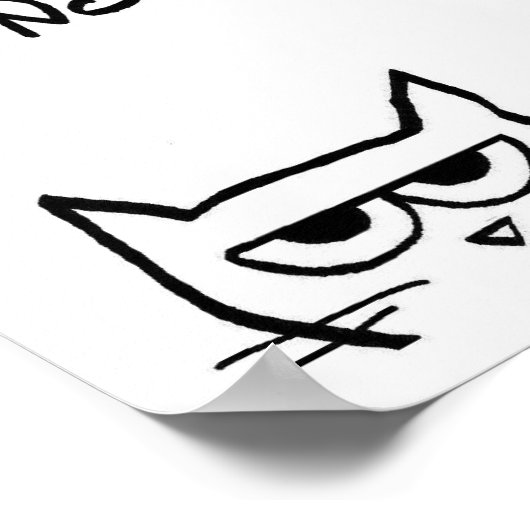 Wütend Katze wie ein Kätzchen? - Funny Cat Poster (Ecke)