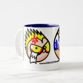 WÜTEND und VERRÜCKT an Ihrem Service! Zweifarbige Tasse (Vorderseite Links)
