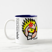 WÜTEND und VERRÜCKT an Ihrem Service! Zweifarbige Tasse (Links)