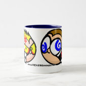 WÜTEND und VERRÜCKT an Ihrem Service! Zweifarbige Tasse (Mittel)