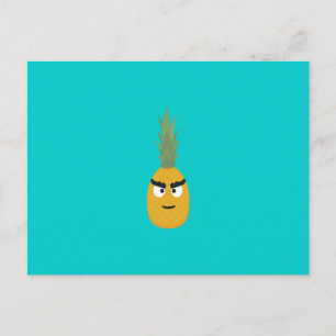 wütende Ananas Postkarte