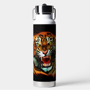Wütende Brüllende Tiger Wasserflasche Kühne Tierwe Trinkflasche