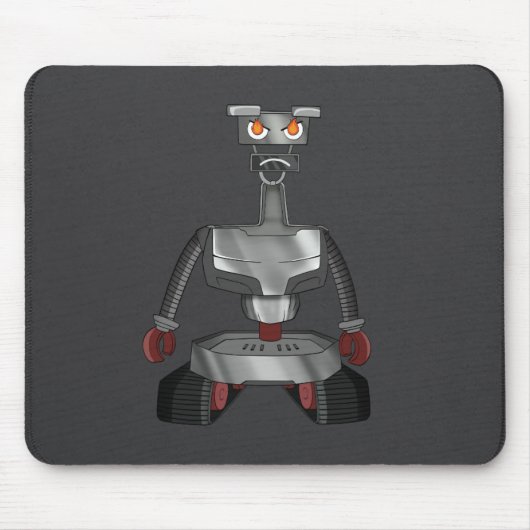 wütende Cartoon-Robotermousepad Mousepad (Vorne)