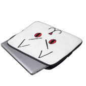 Wütende Dämonenkatze Laptopschutzhülle (Vorne Knopf)