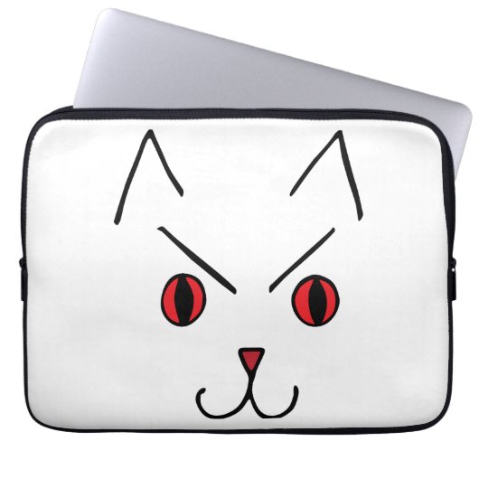 Wütende Dämonenkatze Laptopschutzhülle (Vorderseite)