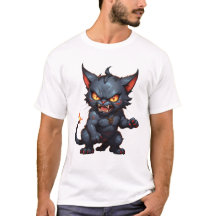 Wütende Dämonenkatze niedliche, lustig wütende Kat