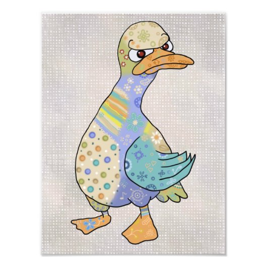 wütende Ente Fotodruck (Vorne)