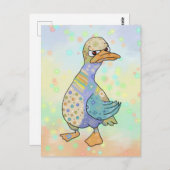 wütende Ente Postkarte (Vorne/Hinten)