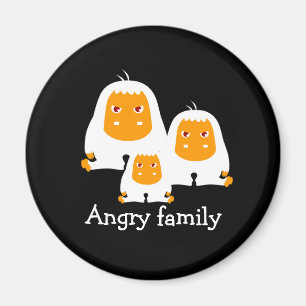 Wütende Familienaffen Design Magnet