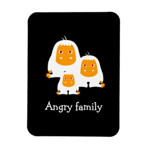 Wütende Familienaffen Design Magnet