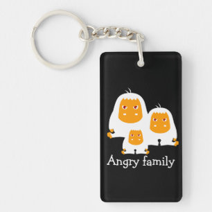 Wütende Familienaffen Design Schlüsselanhänger