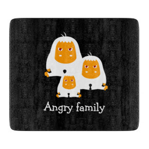 Wütende Familienaffen Design Schneidebrett