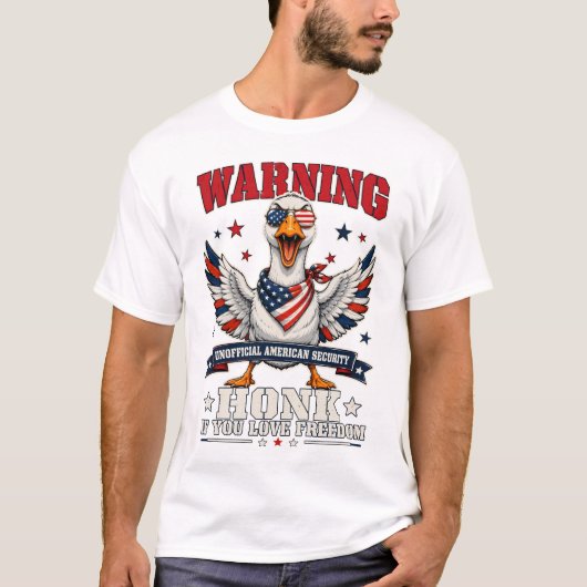 Wütende Gans 4. Juli T-Shirt (Vorderseite)